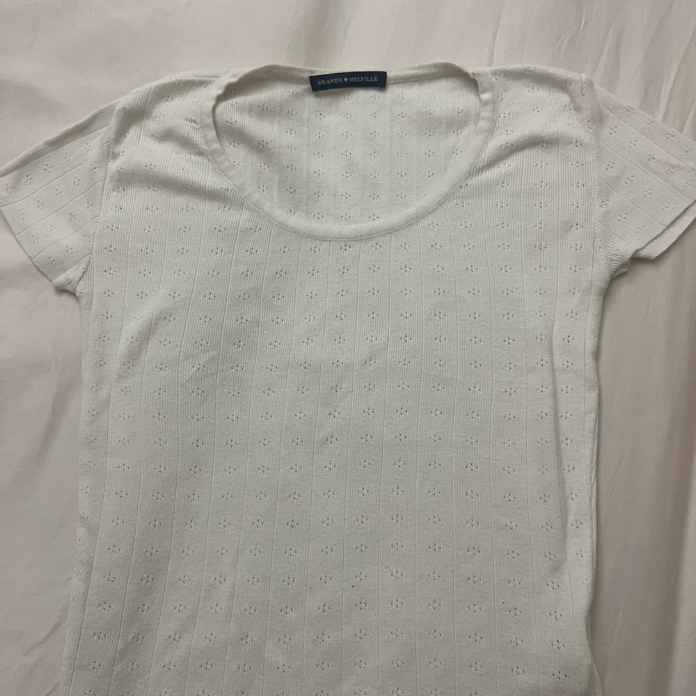 brandy melville eyelet shirt